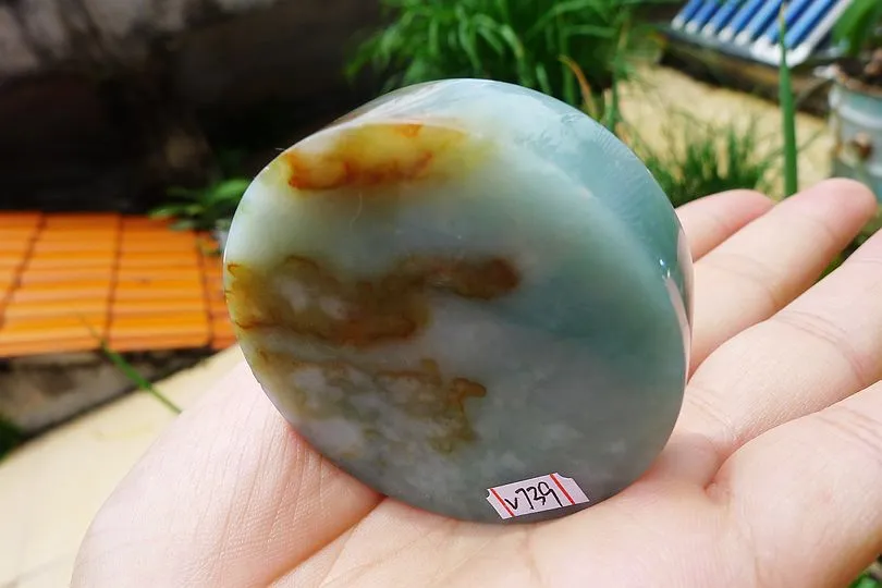 Natural Jade Rough Jadeite Raw (108g,5.2X5.2X1.55cm)