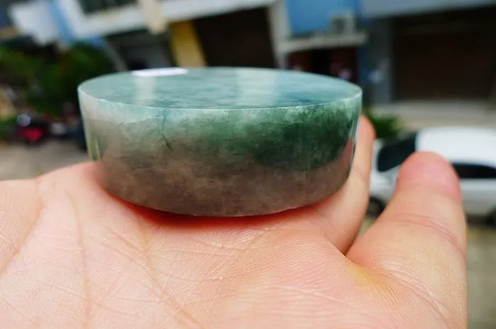 Natural Jade Rough Jadeite Raw (110g,5.2X1.6cm)