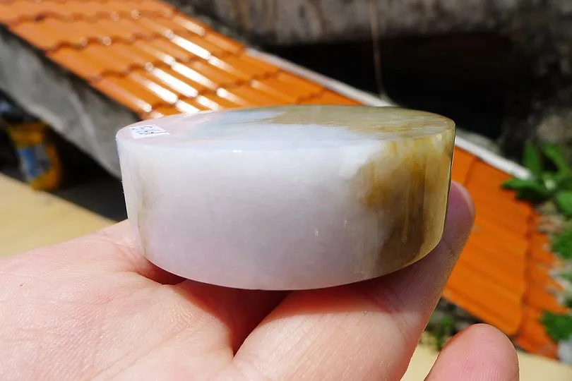 Natural Jade Rough Jadeite Raw (138g,5.5X5.5X1.75cm)