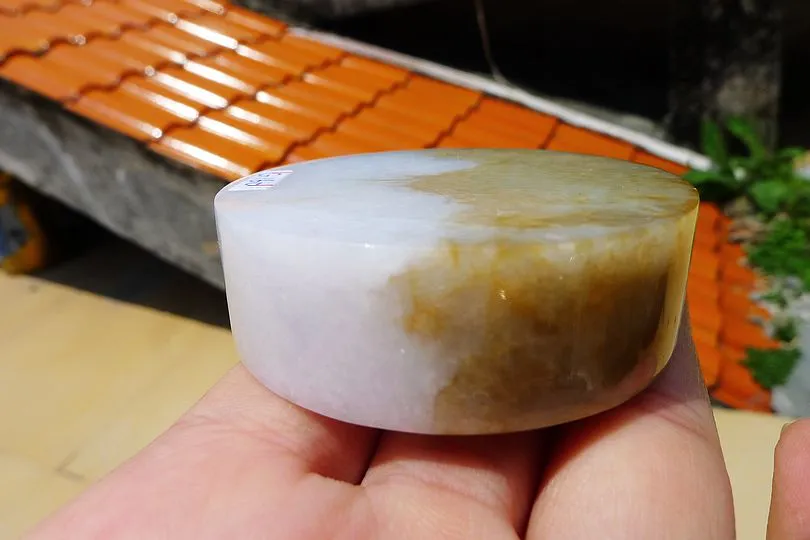 Natural Jade Rough Jadeite Raw (138g,5.5X5.5X1.75cm)