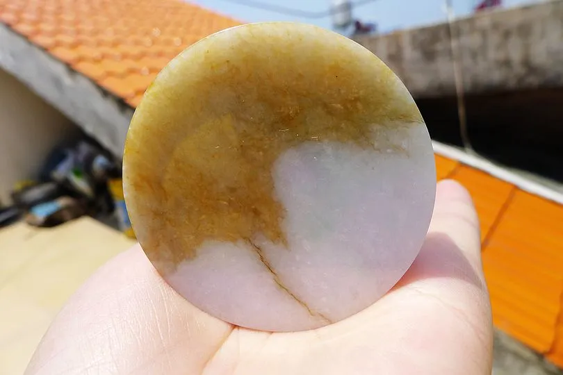 Natural Jade Rough Jadeite Raw (138g,5.5X5.5X1.75cm)