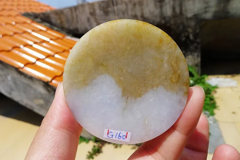 Natural Jade Rough Jadeite Raw (138g,5.5X5.5X1.75cm)