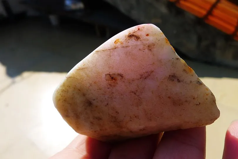 Natural Jade Rough Jadeite Raw (156g,5.5X4.4X3.6cm)