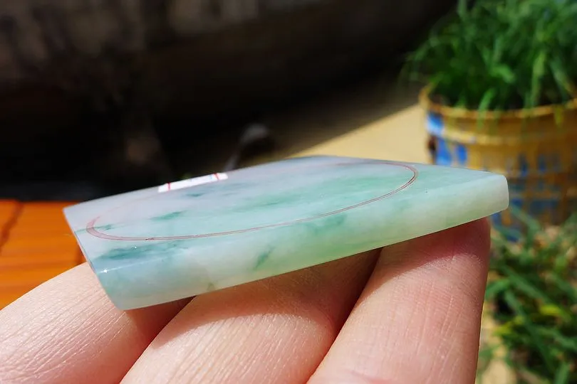 Natural Jade Rough Jadeite Raw (29g,5.7X3.6X0.5cm)