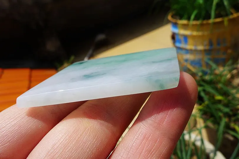 Natural Jade Rough Jadeite Raw (29g,5.7X3.6X0.5cm)