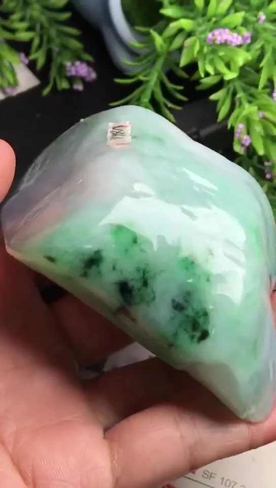 Natural Jade Rough Jadeite Raw (306g,7.6x6.7x3.3cm)-V866