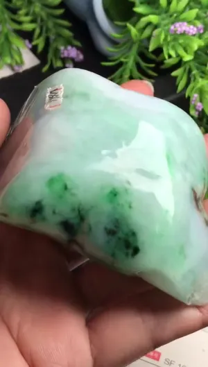 Natural Jade Rough Jadeite Raw (306g,7.6x6.7x3.3cm)-V866