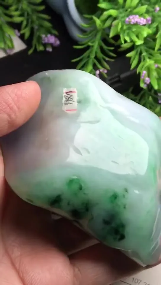 Natural Jade Rough Jadeite Raw (306g,7.6x6.7x3.3cm)-V866