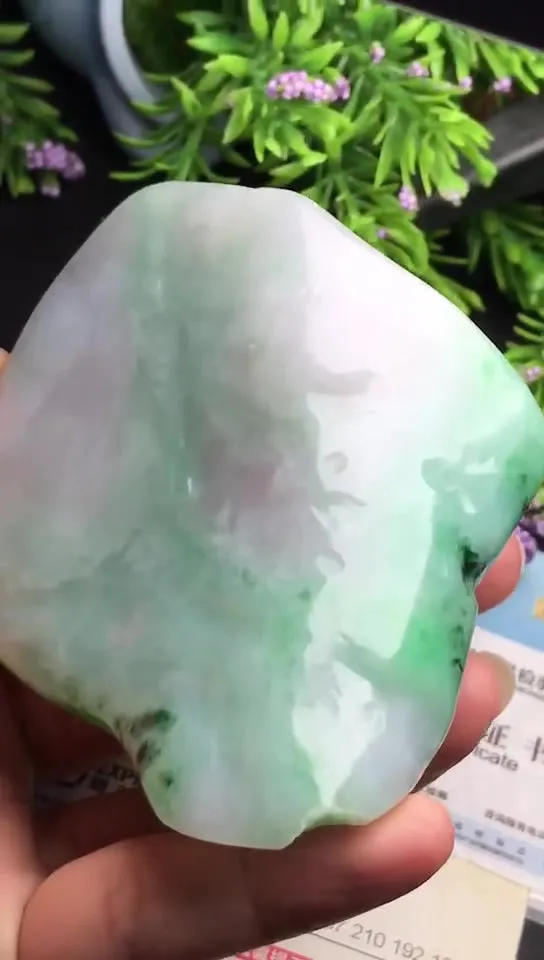Natural Jade Rough Jadeite Raw (306g,7.6x6.7x3.3cm)-V866