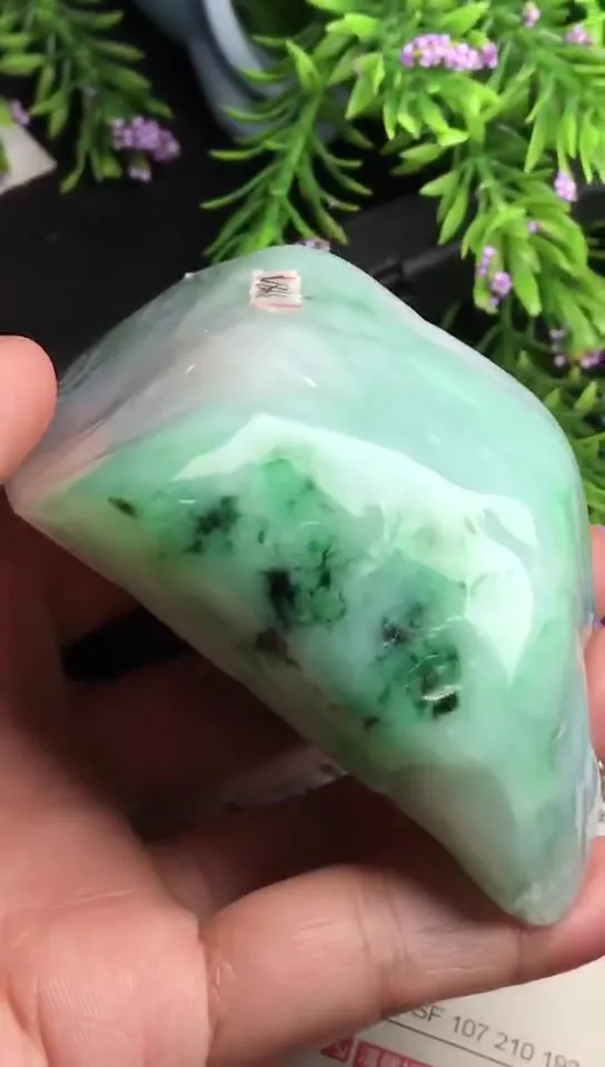 Natural Jade Rough Jadeite Raw (306g,7.6x6.7x3.3cm)-V866