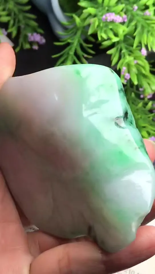 Natural Jade Rough Jadeite Raw (306g,7.6x6.7x3.3cm)-V866