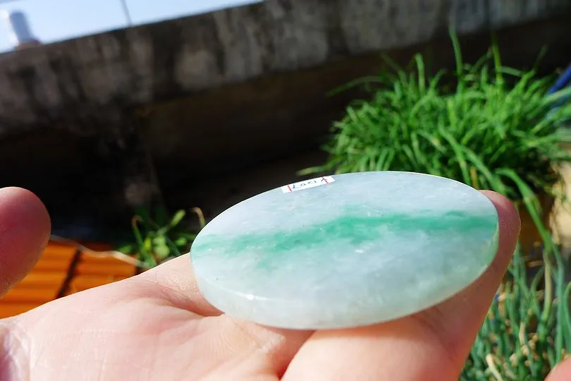 Natural Jade Rough Jadeite Raw (35g,5.2X5.2X0.5cm)