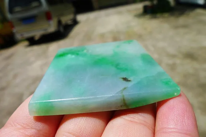 Natural Jade Rough Jadeite Raw (38g,5.2X4.7X0.5cm)