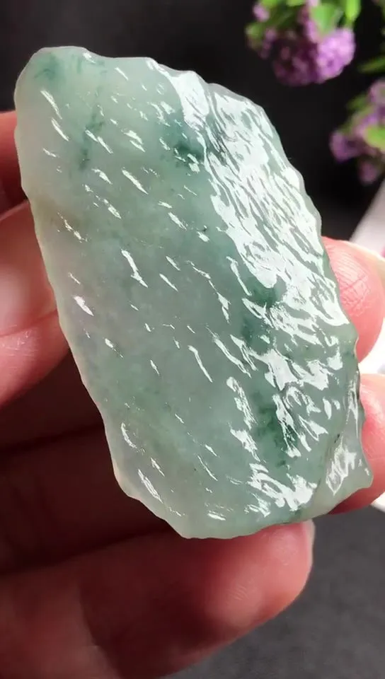 Natural Jade Rough Jadeite Raw (4.2x2.5x0.6cm)-S3352