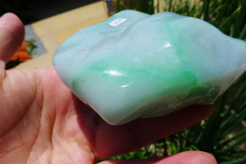 Natural Jade Rough Jadeite Raw (450g,9.2X8X3.6cm)