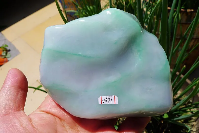 Natural Jade Rough Jadeite Raw (450g,9.2X8X3.6cm)