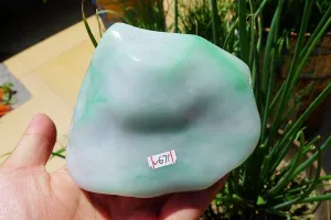 Natural Jade Rough Jadeite Raw (450g,9.2X8X3.6cm)