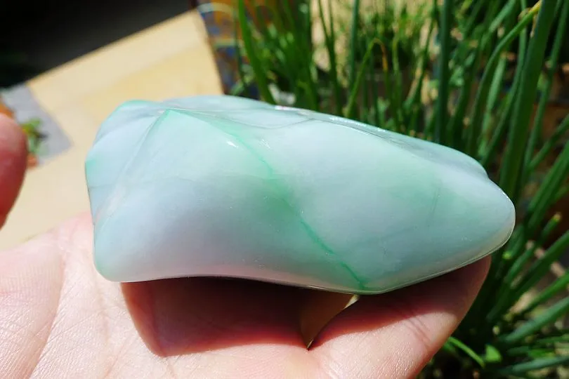Natural Jade Rough Jadeite Raw (450g,9.2X8X3.6cm)