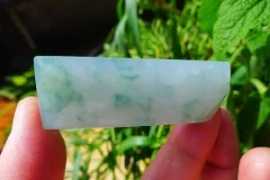 Natural Jade Rough Jadeite Raw (46g,5.1X1.8X1.8cm)