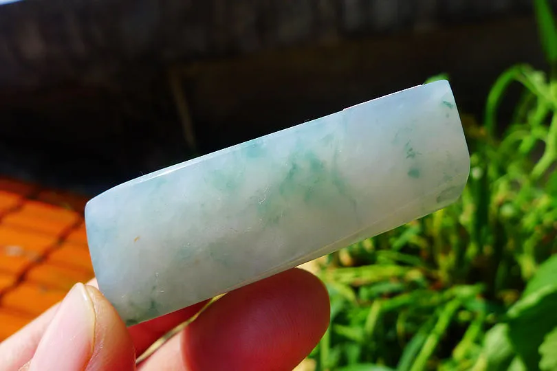 Natural Jade Rough Jadeite Raw (46g,5.1X1.8X1.8cm)