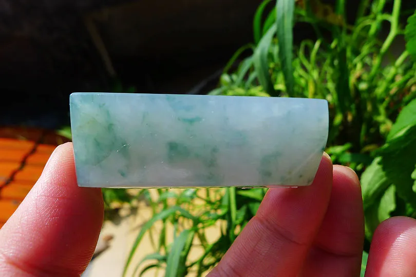 Natural Jade Rough Jadeite Raw (46g,5.1X1.8X1.8cm)