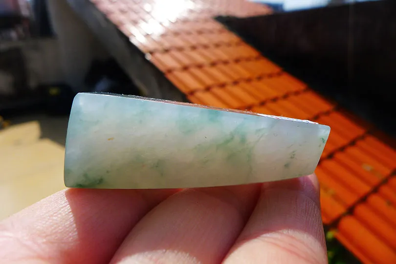 Natural Jade Rough Jadeite Raw (46g,5.1X1.8X1.8cm)