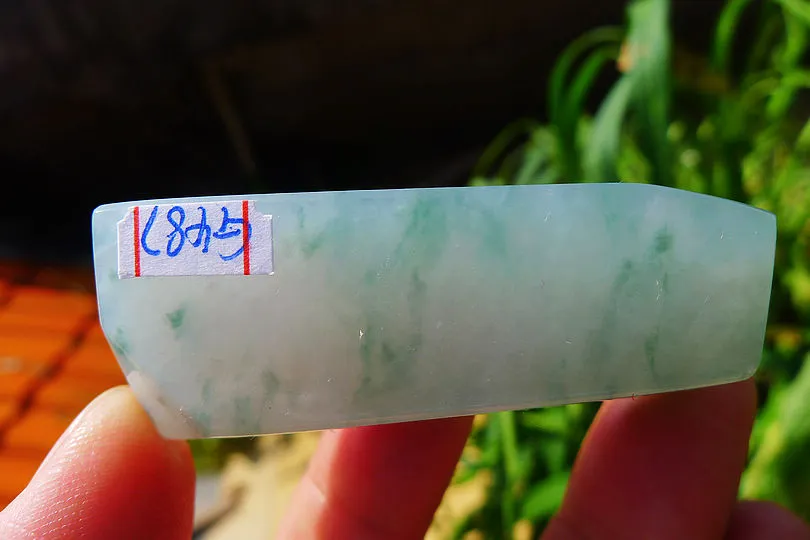 Natural Jade Rough Jadeite Raw (46g,5.1X1.8X1.8cm)