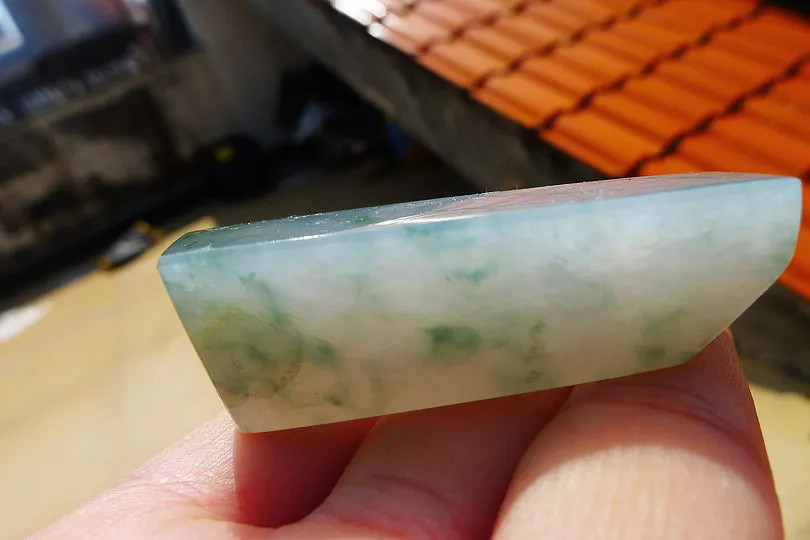 Natural Jade Rough Jadeite Raw (46g,5.1X1.8X1.8cm)