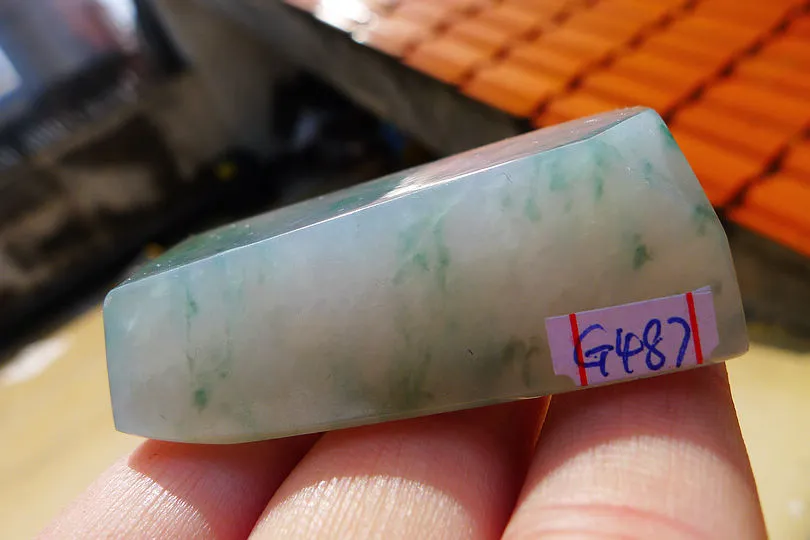 Natural Jade Rough Jadeite Raw (46g,5.1X1.8X1.8cm)