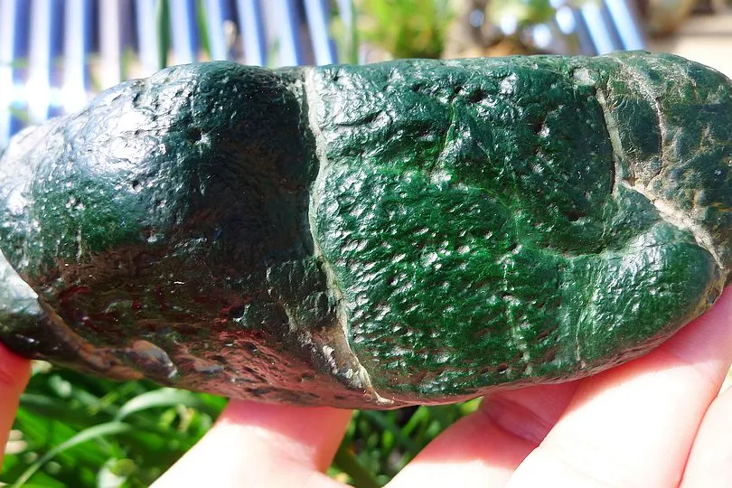Natural Jade Rough Jadeite Raw (473g,12.3X5.2X4.9cm)