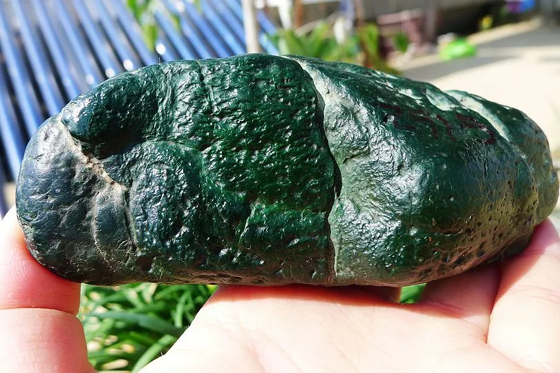 Natural Jade Rough Jadeite Raw (473g,12.3X5.2X4.9cm)