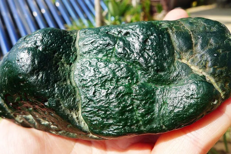 Natural Jade Rough Jadeite Raw (473g,12.3X5.2X4.9cm)