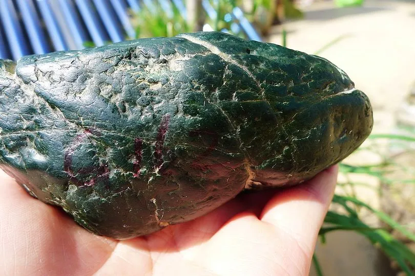 Natural Jade Rough Jadeite Raw (473g,12.3X5.2X4.9cm)