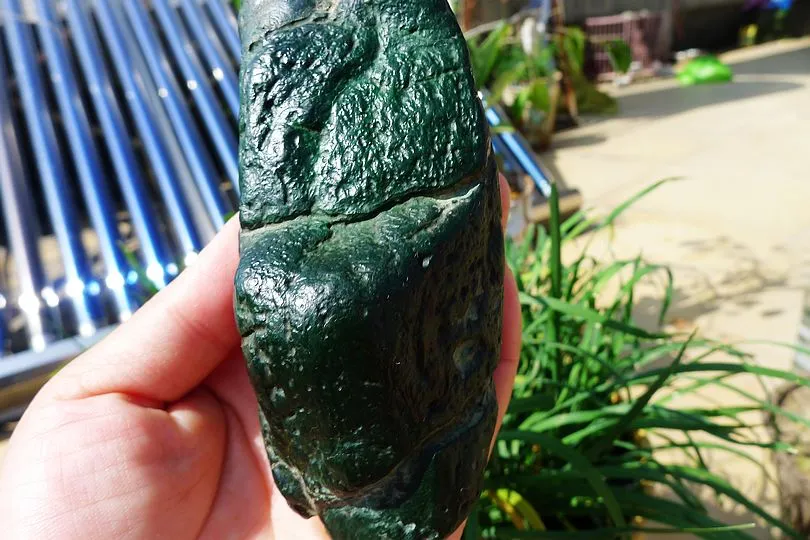 Natural Jade Rough Jadeite Raw (473g,12.3X5.2X4.9cm)