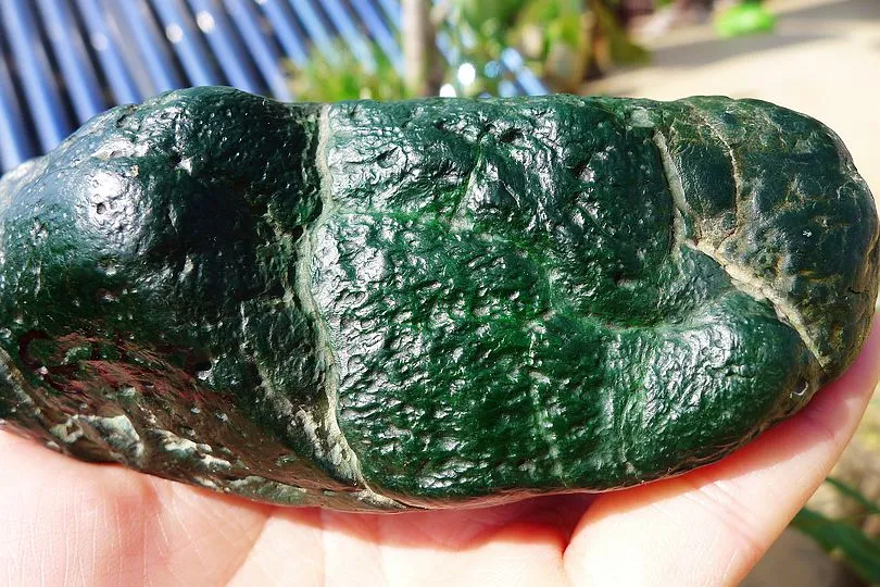 Natural Jade Rough Jadeite Raw (473g,12.3X5.2X4.9cm)