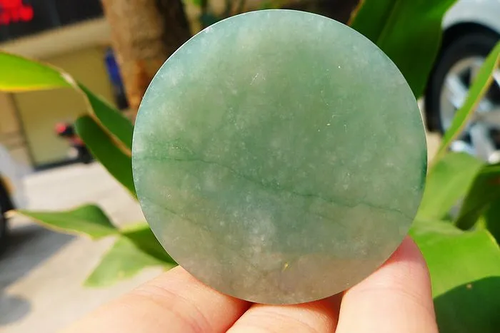 Natural Jade Rough Jadeite Raw (47g,4.9X4.9X0.7cm)