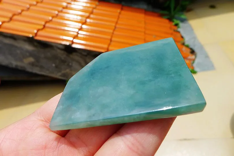Natural Jade Rough Jadeite Raw (48.6g,6X5.2X0.55cm)