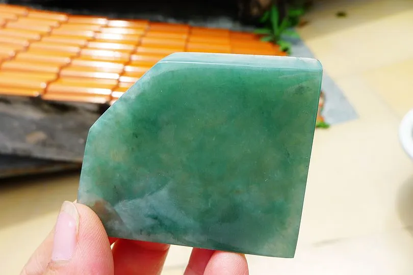 Natural Jade Rough Jadeite Raw (48.6g,6X5.2X0.55cm)