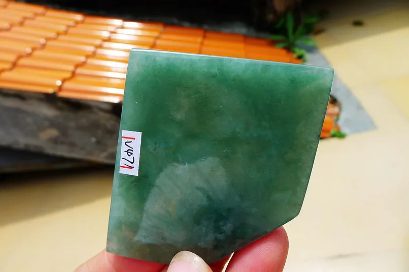 Natural Jade Rough Jadeite Raw (48.6g,6X5.2X0.55cm)