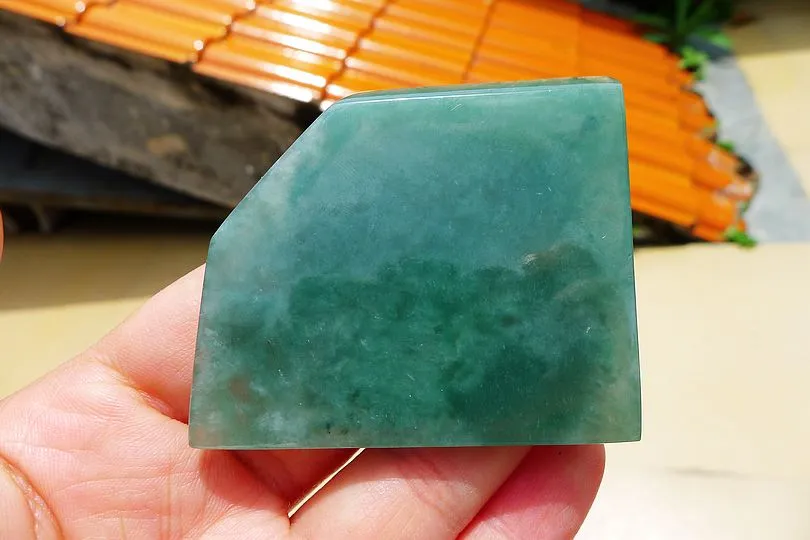 Natural Jade Rough Jadeite Raw (48.6g,6X5.2X0.55cm)