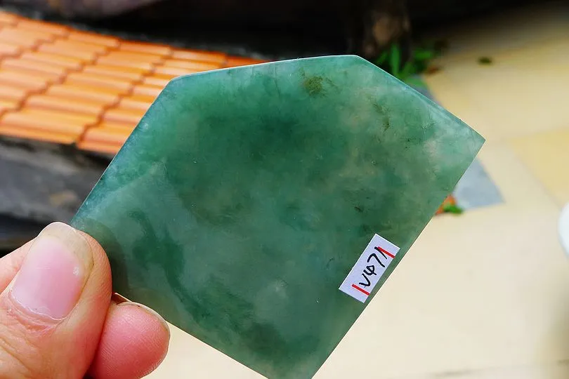 Natural Jade Rough Jadeite Raw (48.6g,6X5.2X0.55cm)