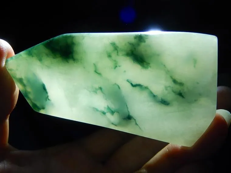 Natural Jade Rough Jadeite Raw (51g, 72X37X8.7mm)