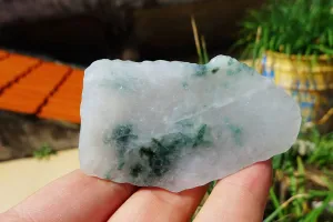 Natural Jade Rough Jadeite Raw (52g,6.2X3.5X1.5cm)