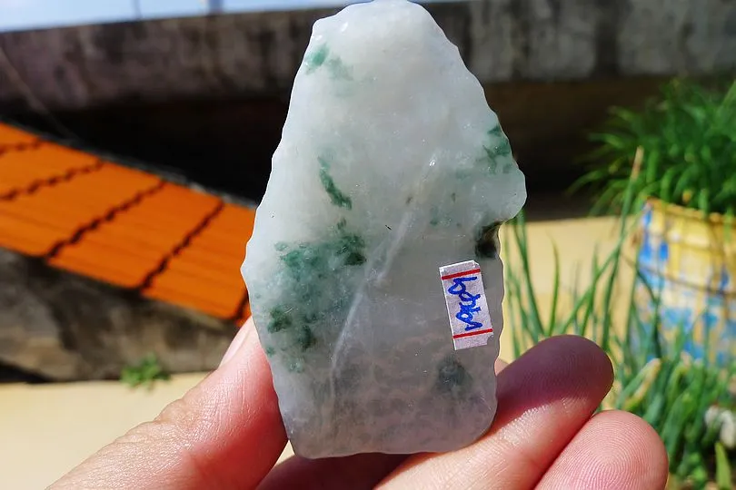Natural Jade Rough Jadeite Raw (52g,6.2X3.5X1.5cm)