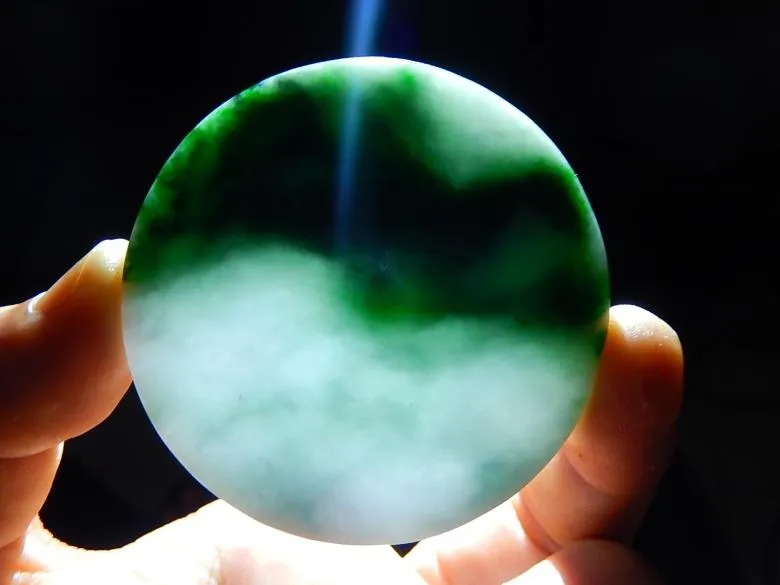 Natural Jade Rough Jadeite Raw (53g, 54X54X7.8mm)