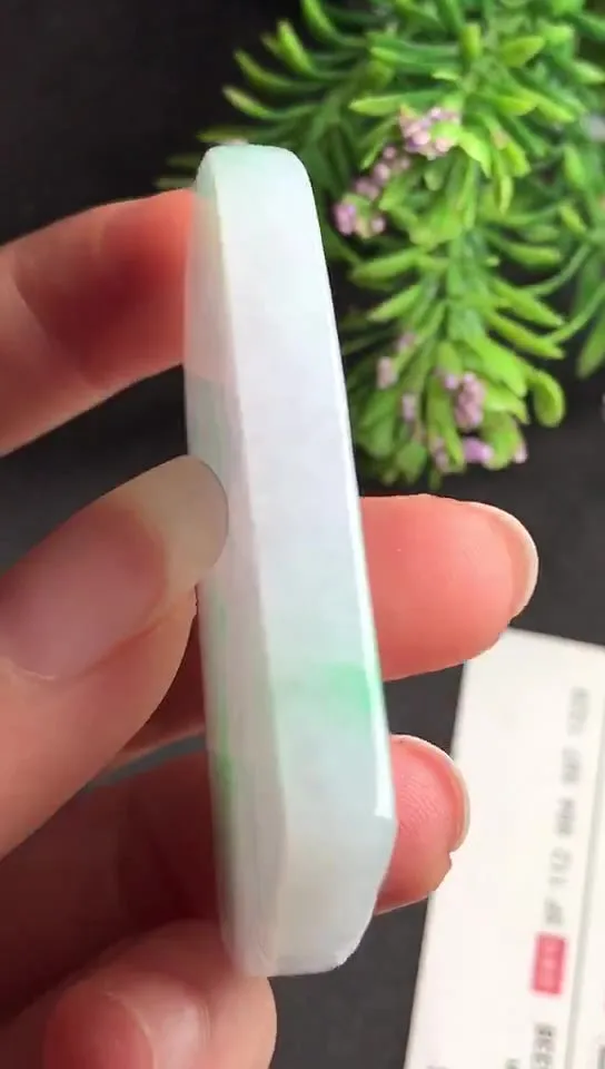 Natural Jade Rough Jadeite Raw (56X40X6.4mm)-S6445