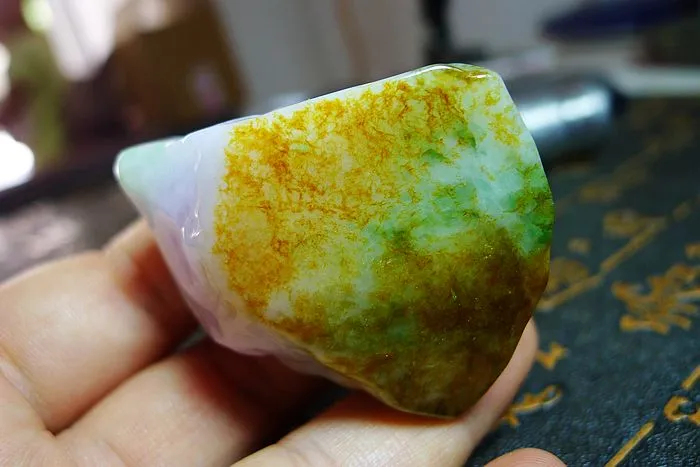 Natural Jade Rough Jadeite Raw (57g,4.8X3.8X2.3cm)