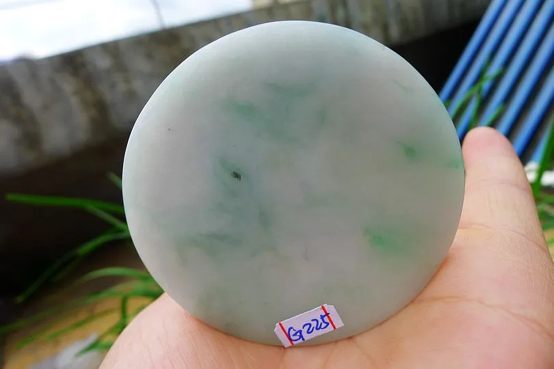 Natural Jade Rough Jadeite Raw (58g,5.55X5.55X0.65cm)