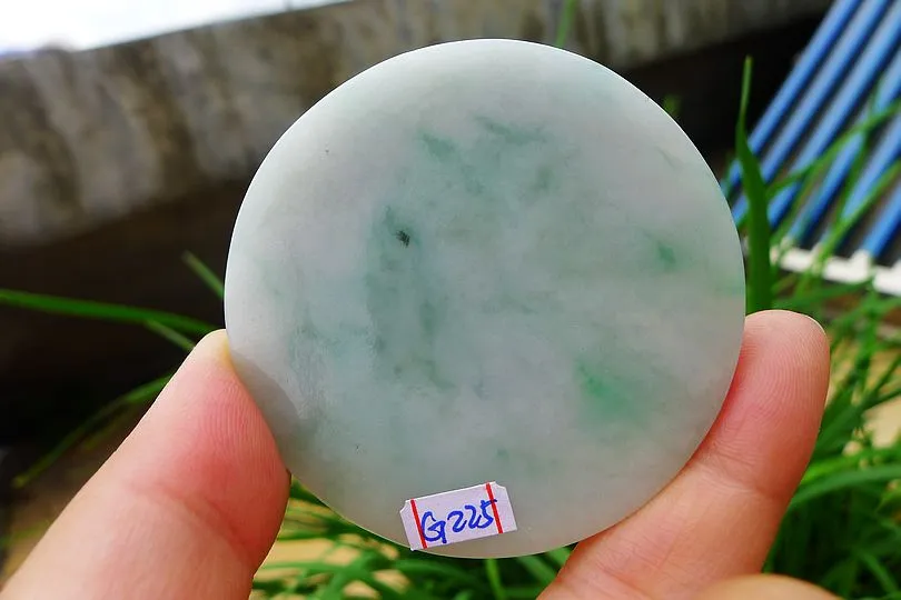 Natural Jade Rough Jadeite Raw (58g,5.55X5.55X0.65cm)