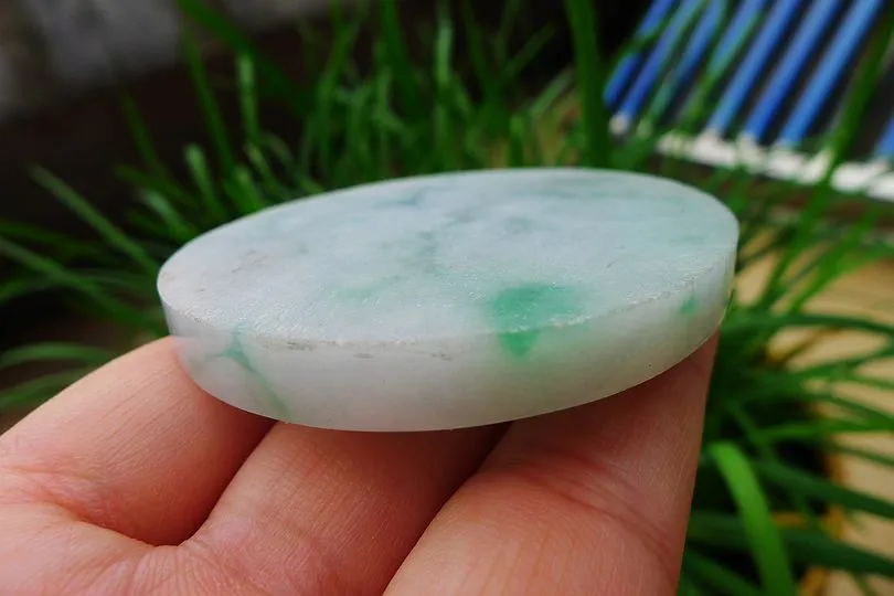 Natural Jade Rough Jadeite Raw (58g,5.55X5.55X0.65cm)
